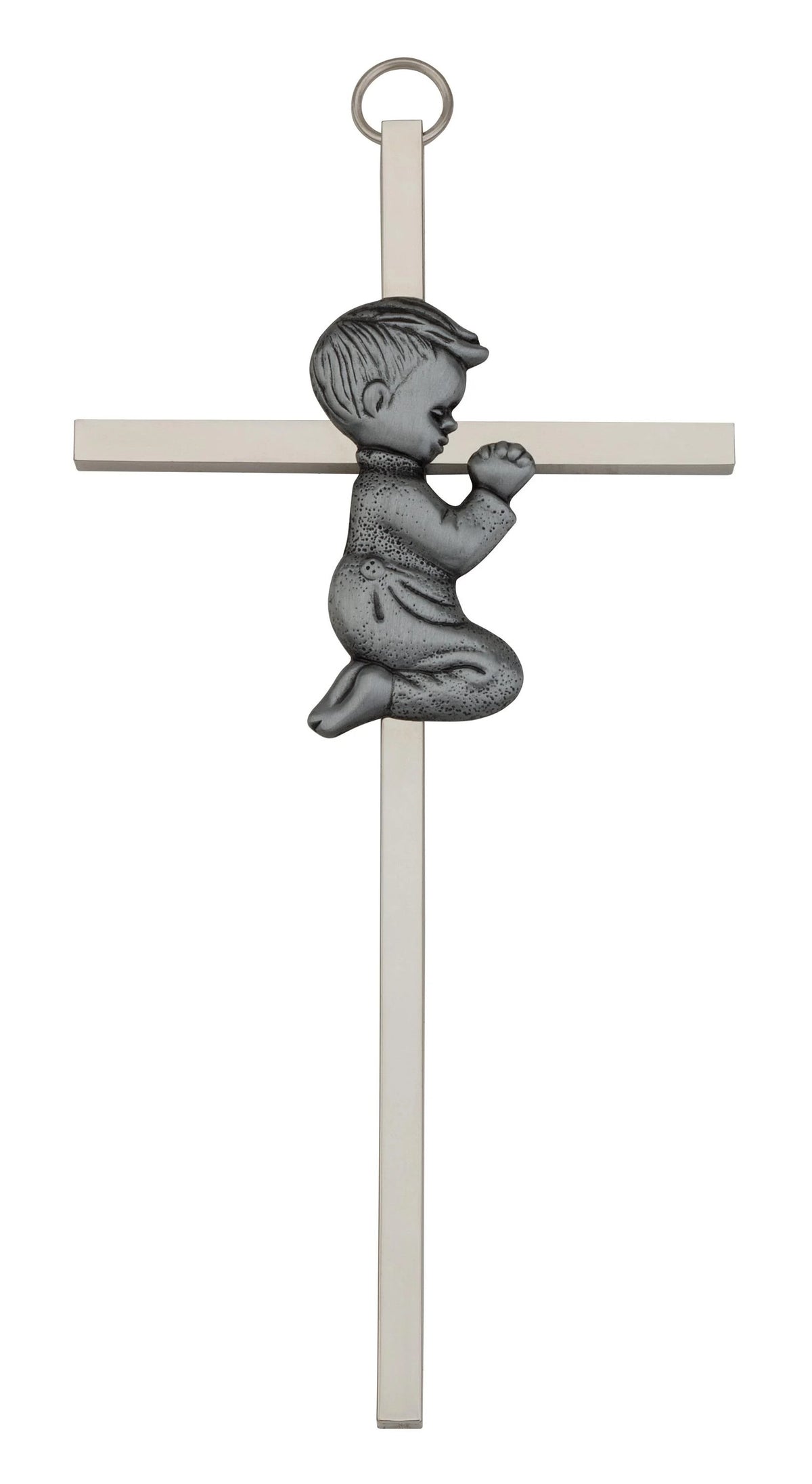 Boy 6" Silver Plate Cross