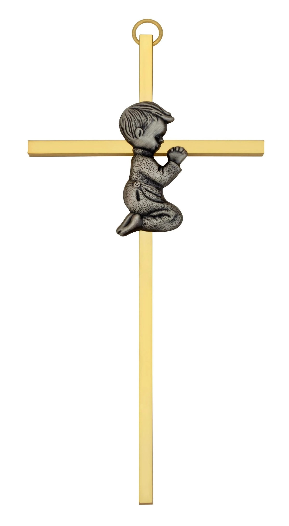 Boy 7" Gold Plate Cross