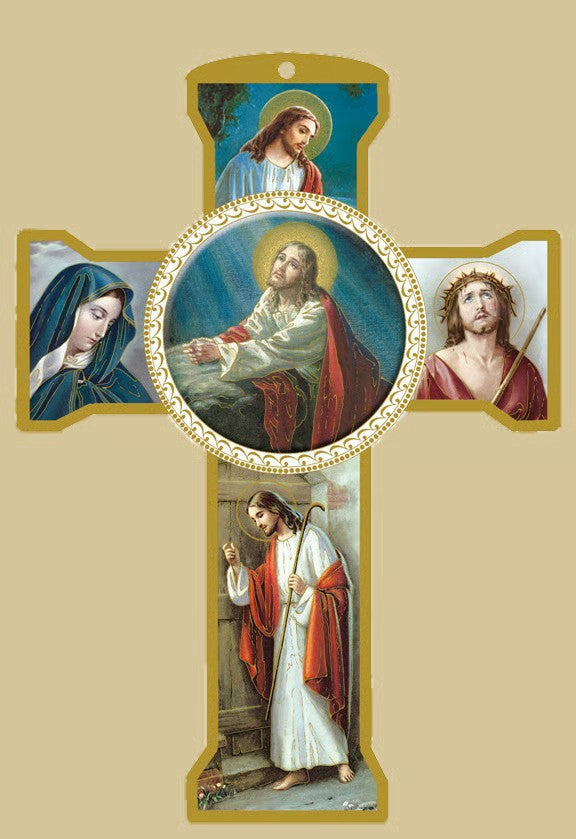 Christ in the Garden 11" Wood Cross