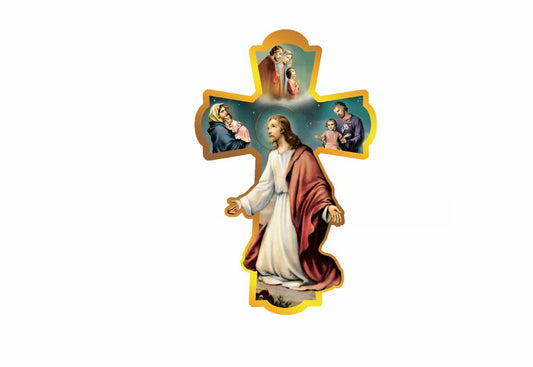 Kneeling Christ 11" Wood Cross