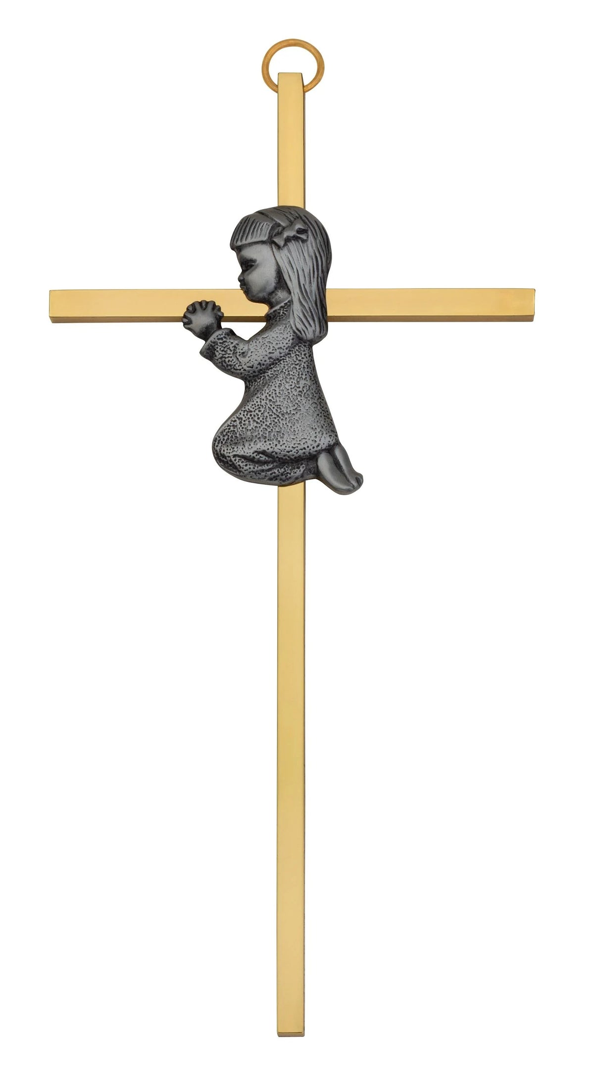Girl 7" Gold Plate Cross