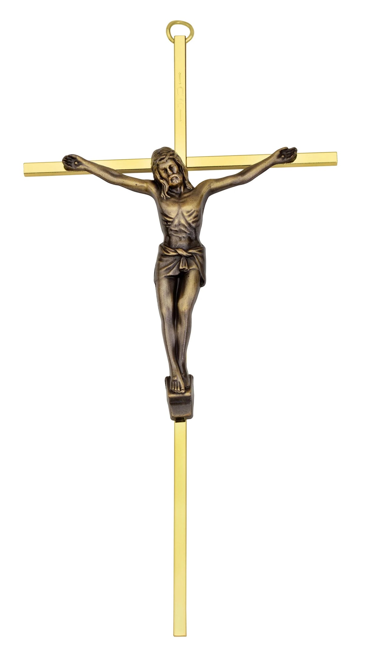 Bronze Corpus on 10" Gold Crucifix