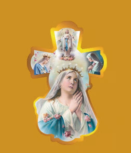 Mary Queen of Heaven 12" Wood Cross
