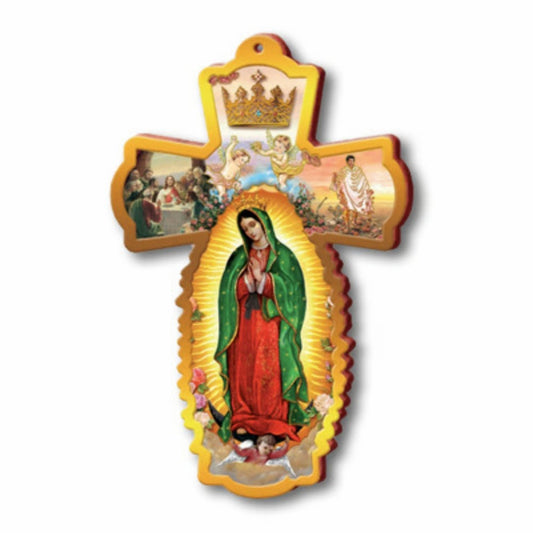 Our Lady of Guadalupe 12" Wood Cross