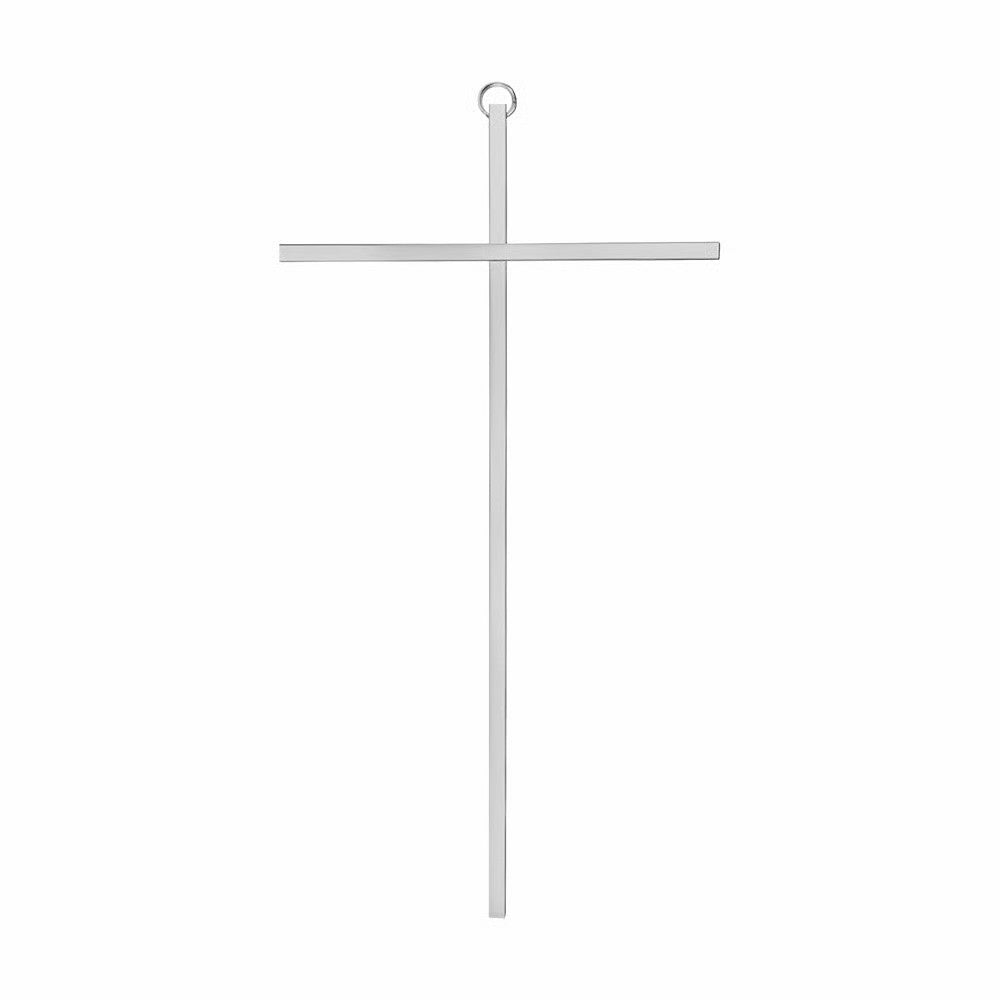 Plain 10" Silver Plate Cross