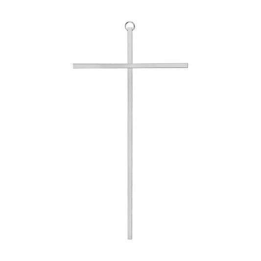 Plain 10" Silver Plate Cross