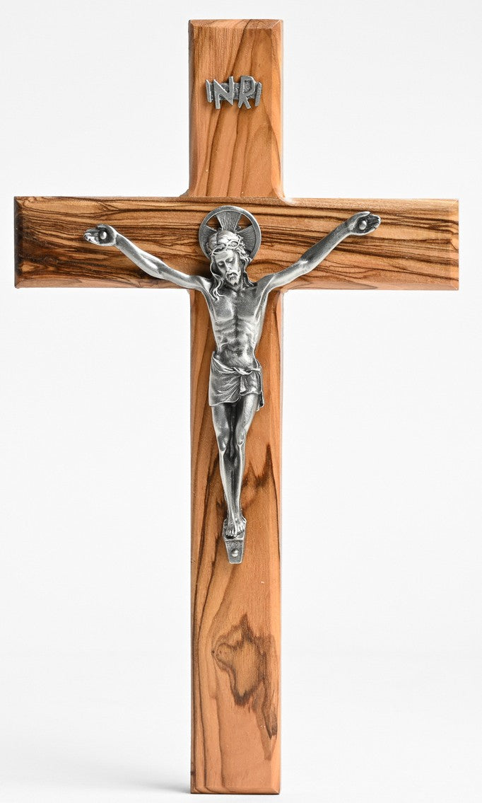 Traditional 10" Crucifix in Olivewood