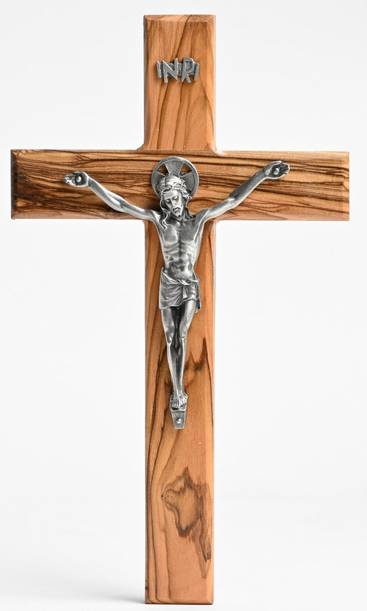 Traditional 10" Crucifix in Olivewood